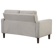 Bowen Upholstered Track Arm Tufted Loveseat Beige - 506786