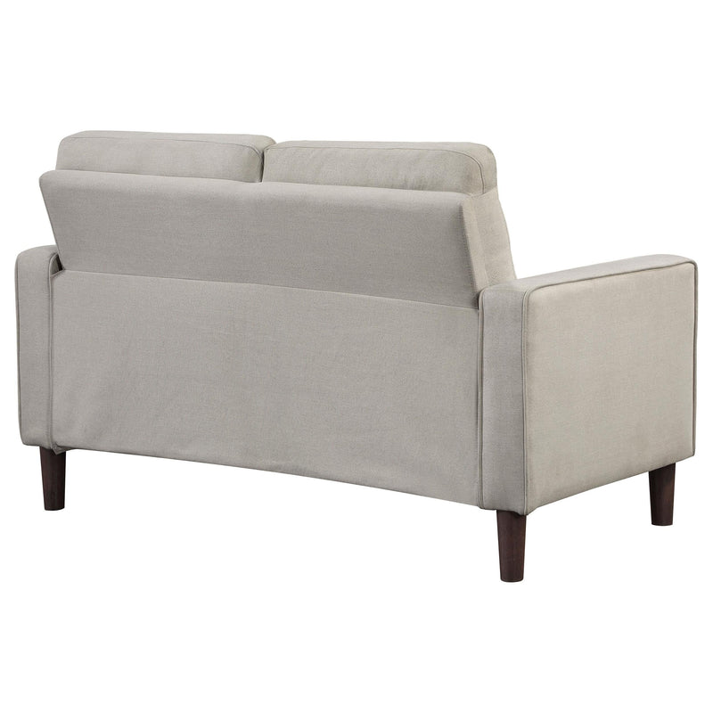 Bowen Upholstered Track Arm Tufted Loveseat Beige - 506786
