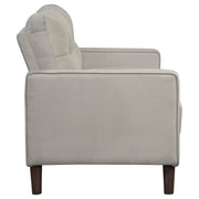 Bowen Upholstered Track Arm Tufted Loveseat Beige - 506786