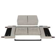 Bowen Upholstered Track Arm Tufted Loveseat Beige - 506786