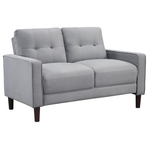 Bowen Upholstered Track Arm Tufted Loveseat Grey - 506782