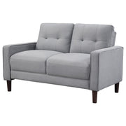 Bowen Upholstered Track Arm Tufted Loveseat Grey - 506782