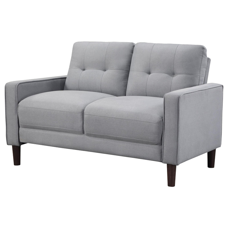 Bowen Upholstered Track Arm Tufted Loveseat Grey - 506782