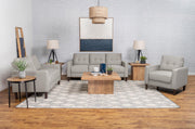 Bowen Upholstered Track Arm Tufted Sofa Beige - 506785