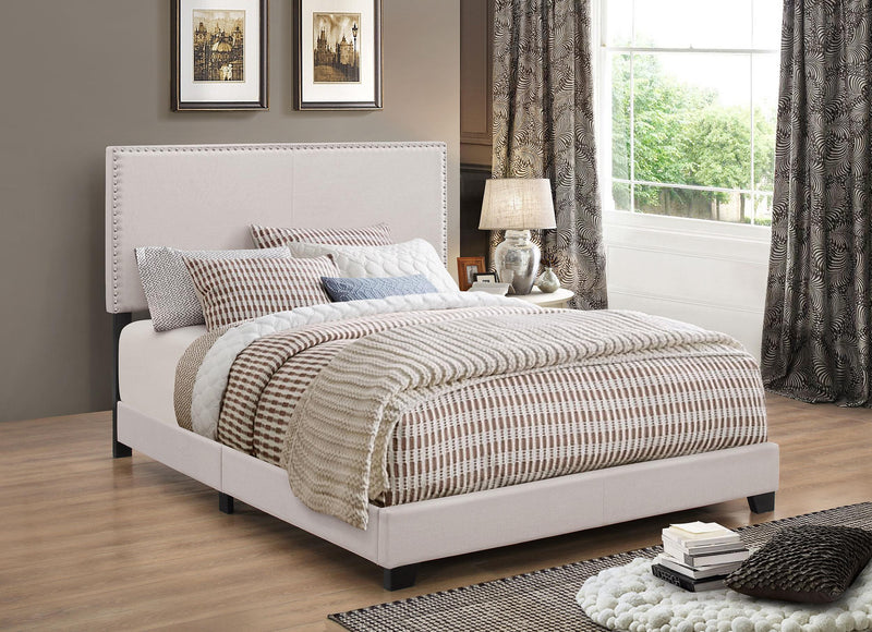 Boyd Upholstered California King Panel Bed Ivory - 350051KW