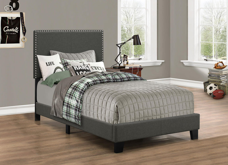 Boyd Upholstered Twin Panel Bed Charcoal - 350061T