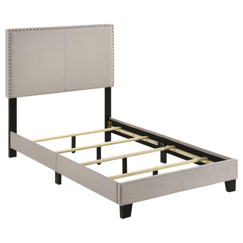 Boyd Upholstered Twin Panel Bed Ivory - 350051T