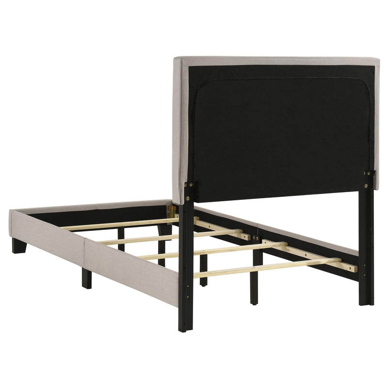 Boyd Upholstered Twin Panel Bed Ivory - 350051T