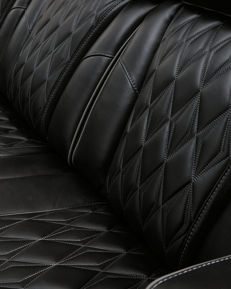 Boyington Black Power Reclining Loveseat with Console - U2710618
