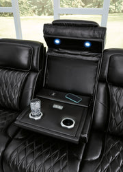 Boyington Black Power Reclining Sofa - U2710615