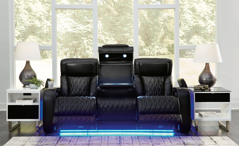 Boyington Black Power Reclining Sofa - U2710615