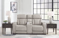 Boyington Gray Power Reclining Loveseat with Console - Gate FurniturePower Reclining Loveseat