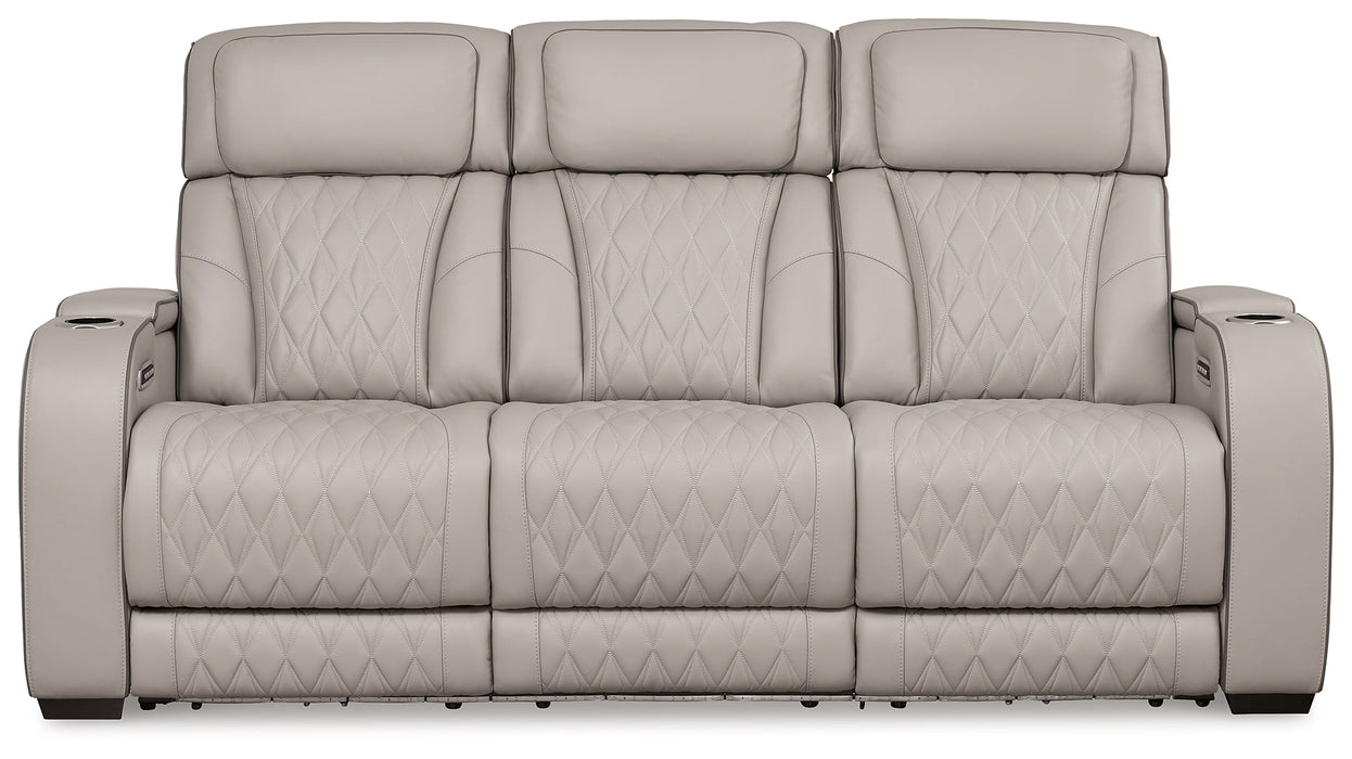 Boyington Gray Power Reclining Sofa - Gate FurniturePower Reclining Sofa