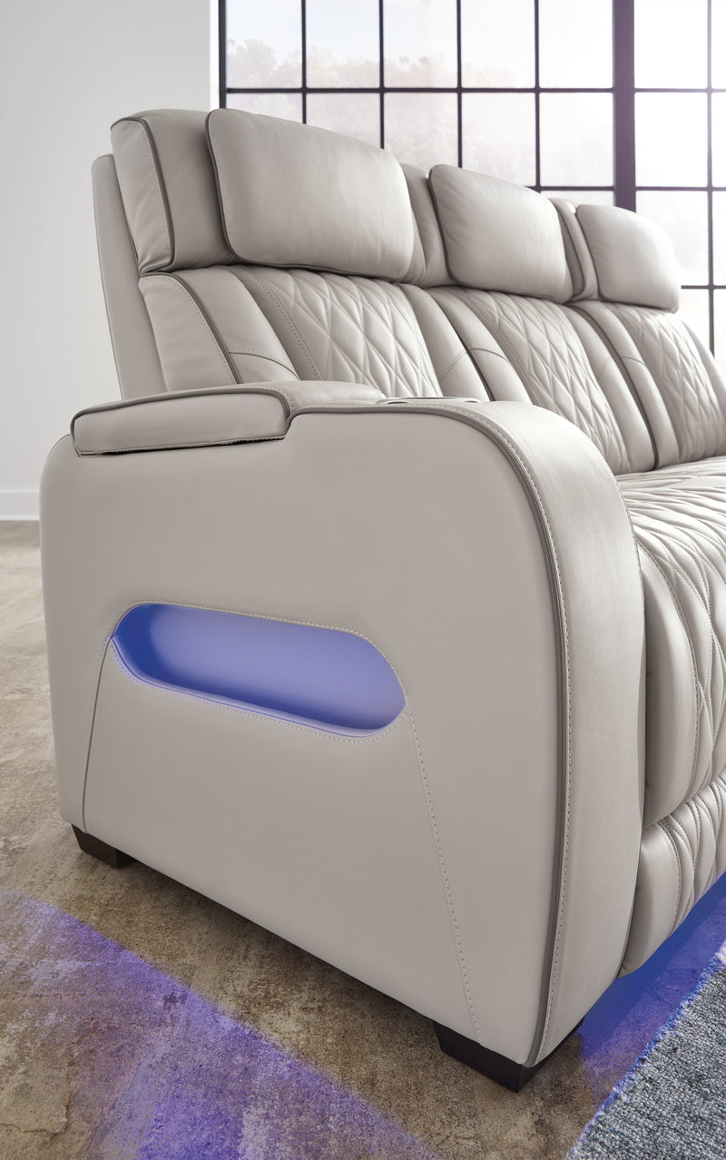 Boyington Gray Power Reclining Sofa - Gate FurniturePower Reclining Sofa