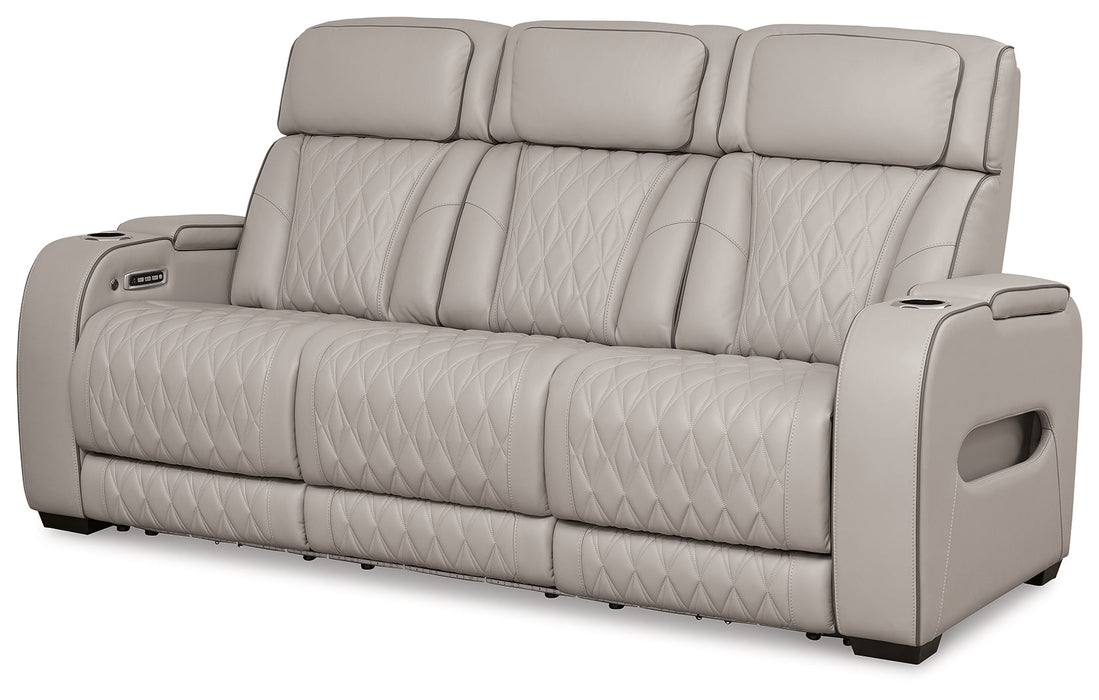 Boyington Gray Power Reclining Sofa - Gate FurniturePower Reclining Sofa