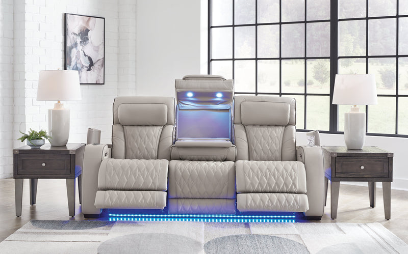 Boyington Gray Power Reclining Sofa - Lara FurniturePower Reclining Sofa