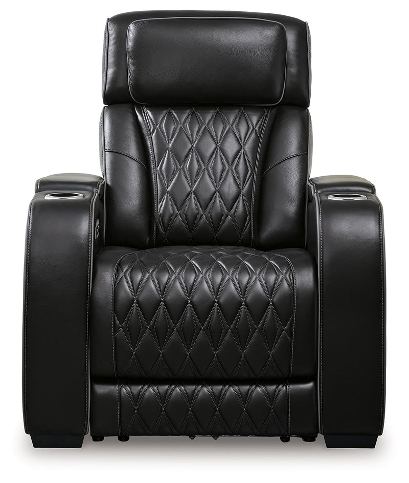 Boyington Sofa, Loveseat Recliner in Black - Lara FurniturePower Reclining Living Room Set