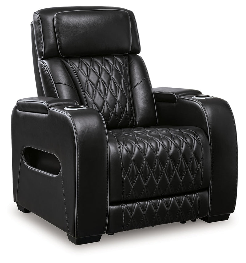 Boyington Sofa, Loveseat Recliner in Black - Lara FurniturePower Reclining Living Room Set