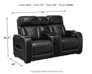 Boyington Sofa, Loveseat Recliner in Black - Lara FurniturePower Reclining Living Room Set