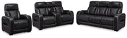 Boyington Sofa, Loveseat Recliner in Black - Lara FurniturePower Reclining Living Room Set