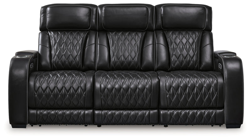 Boyington Sofa, Loveseat Recliner in Black - Lara FurniturePower Reclining Living Room Set