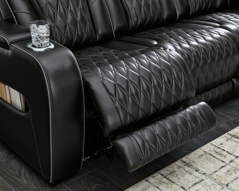 Boyington Sofa, Loveseat Recliner in Black - Lara FurniturePower Reclining Living Room Set