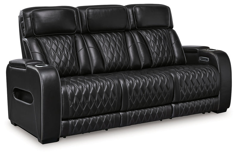 Boyington Sofa, Loveseat Recliner in Black - Lara FurniturePower Reclining Living Room Set