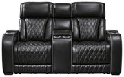 Boyington Sofa, Loveseat Recliner in Black - Lara FurniturePower Reclining Living Room Set