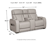 Boyington Sofa, Loveseat Recliner in Gray - Lara FurniturePower Reclining Living Room Set