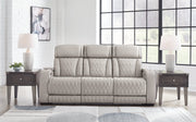Boyington Sofa, Loveseat Recliner in Gray - Lara FurniturePower Reclining Living Room Set