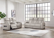 Boyington Sofa, Loveseat Recliner in Gray - Lara FurniturePower Reclining Living Room Set