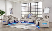 Boyington Sofa, Loveseat Recliner in Gray - Lara FurniturePower Reclining Living Room Set