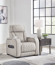Boyington Sofa, Loveseat Recliner in Gray - Lara FurniturePower Reclining Living Room Set