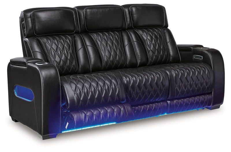 Boyington Sofa, Loveseat Recliner in Black - Lara FurniturePower Reclining Living Room Set
