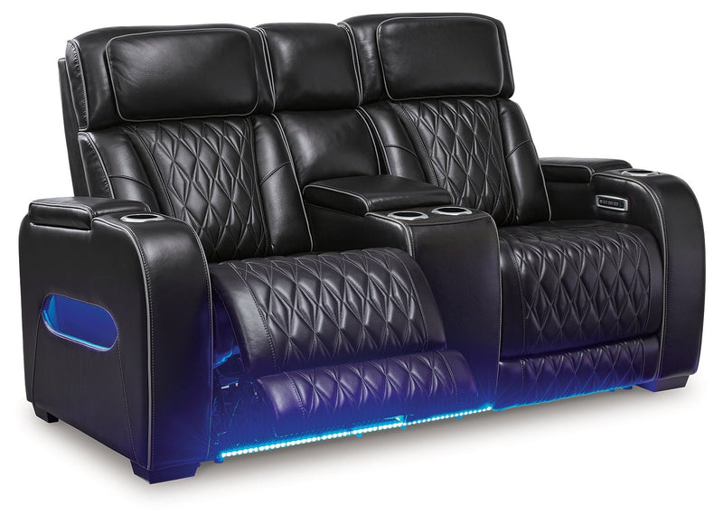 Boyington Sofa, Loveseat Recliner in Black - Lara FurniturePower Reclining Living Room Set