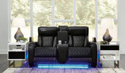 Boyington Sofa, Loveseat Recliner in Black - Lara FurniturePower Reclining Living Room Set