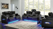 Boyington Sofa, Loveseat Recliner in Black - Lara FurniturePower Reclining Living Room Set
