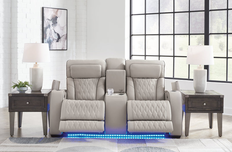 Boyington Sofa, Loveseat Recliner in Gray - Lara FurniturePower Reclining Living Room Set