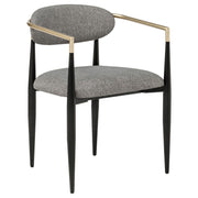 Bradbury Fabric Upholstered Dining Arm Chair Grey (Set of 2) - 182682
