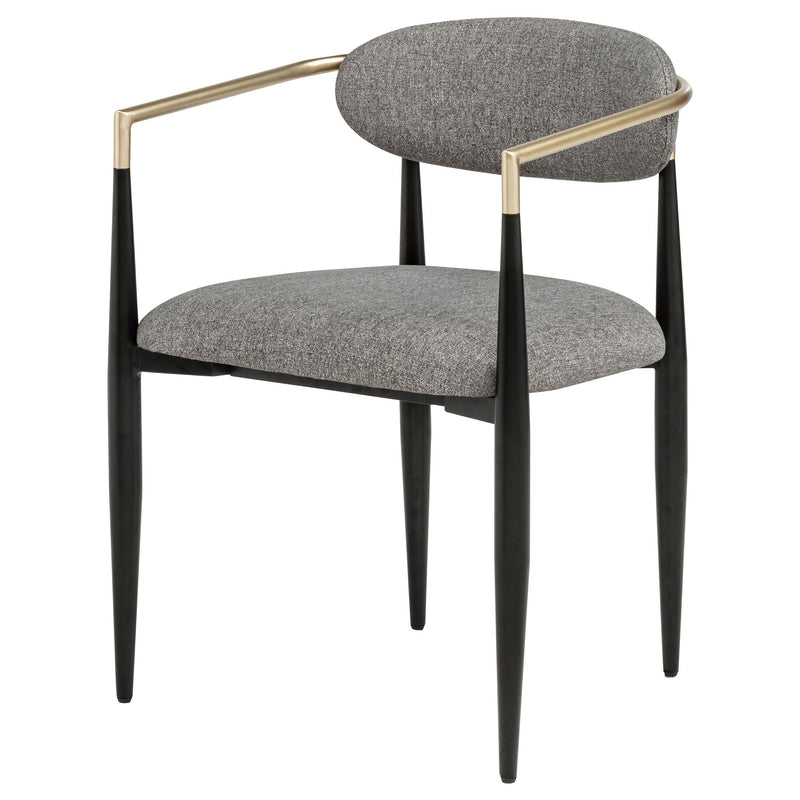 Bradbury Fabric Upholstered Dining Arm Chair Grey (Set of 2) - 182682