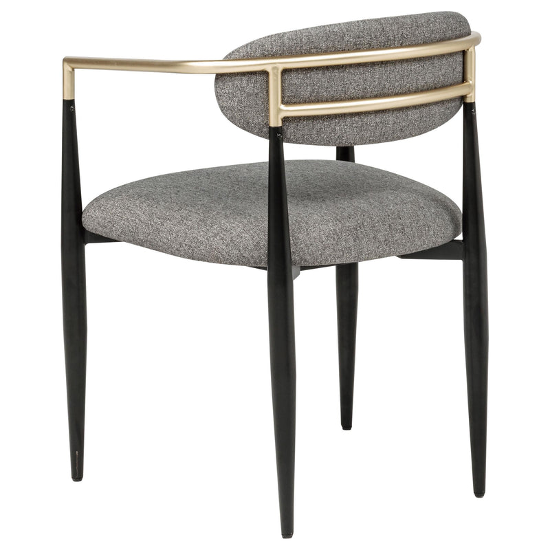 Bradbury Fabric Upholstered Dining Arm Chair Grey (Set of 2) - 182682