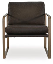 Bradett Dark Brown/Gold Finish Accent Chair - A3000763
