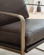 Bradett Dark Brown/Gold Finish Accent Chair - A3000763