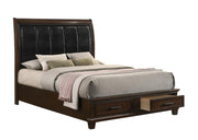 Bradford - Brown Storage Queen Bed with Upholstered Headboard - B326-Q-Bed