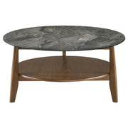 Bradley 2-Piece Round SmartTop Coffee Table Set Smokey Grey and Brown - 706458-S2