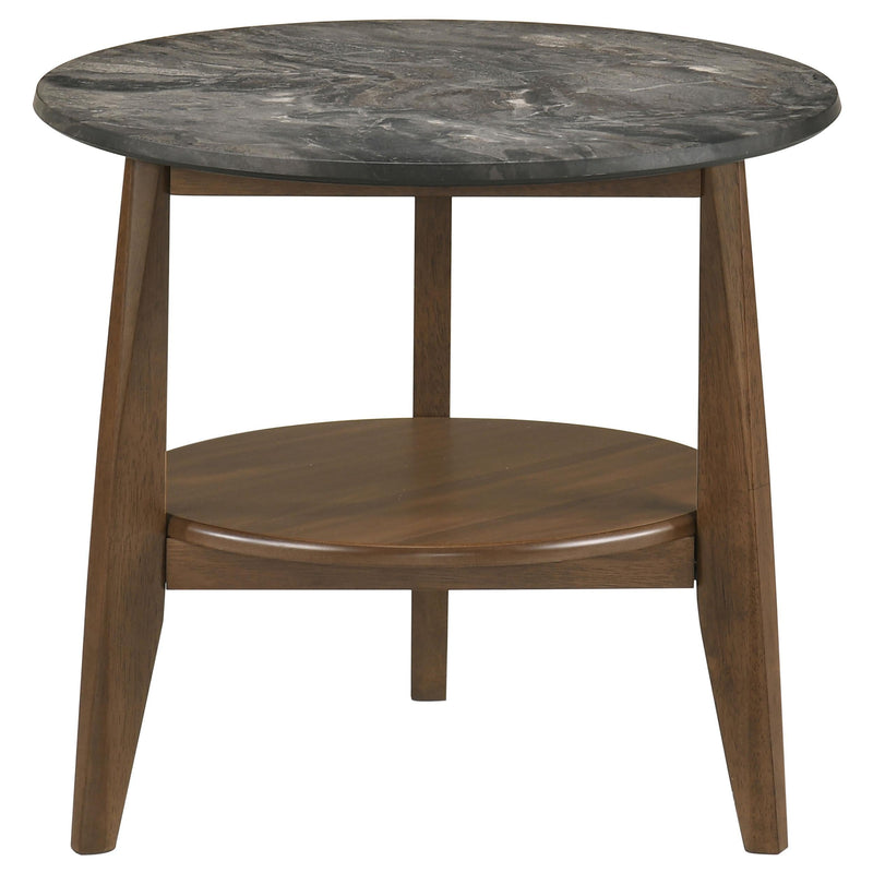 Bradley 3-Piece Round SmartTop Coffee Table Set Smokey Grey and Brown - 706458-S3