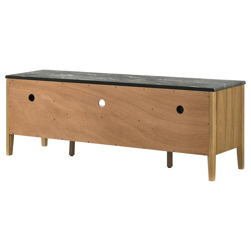 Bradley 63-inch 2-Door SmartTop TV Stand Grey and Natural - 706442