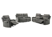 Brande - Gray Color, Manual Reclining, DDT, Storage Console, Power Source, Cup Holder - L655-SLR