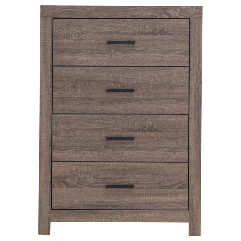 Brantford 4-drawer Bedroom Chest Barrel Oak - 207045
