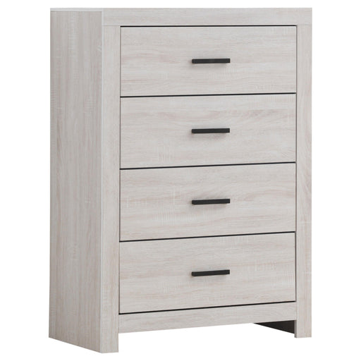 Brantford 4-drawer Bedroom Chest Coastal White - 207055